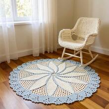 Round Rug, Small, 1 Meter, Handmade Crochet - 灰色 - 查看 2