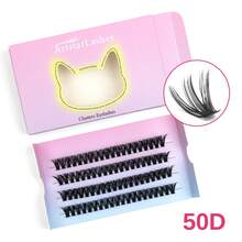 ARTSTAR 4排簇状假睫毛嫁接 30D/40D/50D 自然款单根假睫毛 手工制作睫毛束 8-16mm 80簇 - D - 查看 15