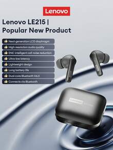 Lenovo 联想 LE215 商务简约蓝牙耳机，高品质音乐，ENC 智能通话，降噪功能，超低延迟，超长续航，蓝牙 6.0，硅胶耳塞，佩戴舒适，适合运动、跑步、办公、学习等多种场合，兼容智能手机和电脑，是馈赠佳品。 - 鐵灰色 - 查看 12