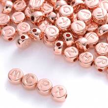 100Pcs/Lot Vintrage Golden Silvery Letter Beads Flat Round Acrylic Alphabet Spacer Beads For Jewelry Making DIY Bracelet Necklace - Letter Beads - View 10