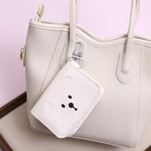 New Creative Leather Bear Coin Purse Cute Bag Pendant Car Keychain Key Chain Mouth Red Envelope Headphone Bag Pendant - Multicolor - View 5