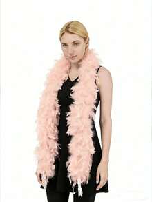 1 chiếc khăn choàng lông vũ, phụ kiện trang phục tự làm, khăn choàng lông vũ nhiều màu sắc để trang trí, thích hợp cho tiệc sinh nhật, Halloween, Giáng sinh, đua xe, tiệc trà, đêm giao thừa, buổi hòa nhạc, trang trí nhà cửa, dạ hội, đám cưới, biểu diễn sân khấu, trang phục và phụ kiện lễ hội, đồ dùng tiệc tùng. - Nhiều màu - Xem 3