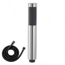 1 pieza Ducha de mano de alta presión, flujo de agua fuerte, rociador de lujo para baño, de función única, cromado - Cuadrado - Ver 11