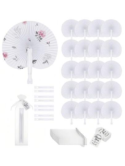 15pcs/Set/3pcs/Set/1pc Foldable Paper Fan, DIY Portable Chinese Bamboo Fan, Wedding Gifts For Guest, Birthday Party Decoration Painting Fan, For Christmas Valentine's Day New Year Gifts, Home Room Decor, Hand Fan Folding Folding Hand Fan Wedding Personalized Fsahion Fans Party Decor, Art Craft Home Ornaments Gifts