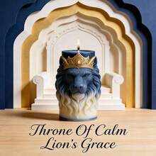 1Pc Crowned Lion Head Ornate Relief Nonstick Silicone Candle Mold, 3D Sculpture Easy Release Candle Mold For Holiday Gift And Home Styling - SHJY-gJ381 - View 3