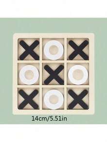 木制 XO 井字棋三合一游戏，趣味休闲叠叠乐积木桌面游戏玩具 - 彩色 - 查看 12