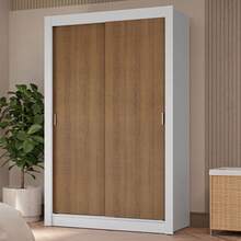 Ropero Closet Madesa Vivare Plus 2 Puertas Color Blanco y Marrón - Blanco y Marrón - Ver 1