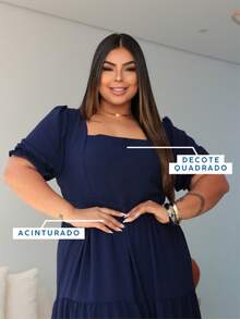 Women's Long Dress Plus Size Parties Weddings Graduations Premium - Navy Blue - View 3