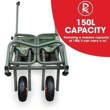Fishing Trolley Two Wheel Folding Barrow Cart With Bag Adjustable Legs - Multicolor - View 3