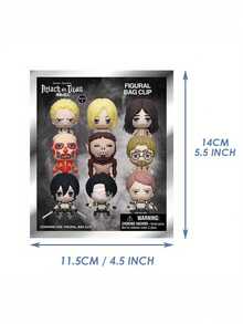 Crunchyroll Officially Licensed Blind Box 3D Mystery Blind Bag Collectible PVC Figurine Bag Clip Charms Eren Armin   Keychain Anime Collector Kering Backpack Decor 1Pc  Two Styles Available - Multicolor - View 7