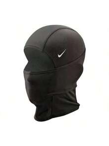 Nike Pro Hyperwarm Hood Motorcycle, Bicycle, Skiing, Sun Protection Face Mask, Windproof, Sandproof, Neck Protector - Pure Black - View 1