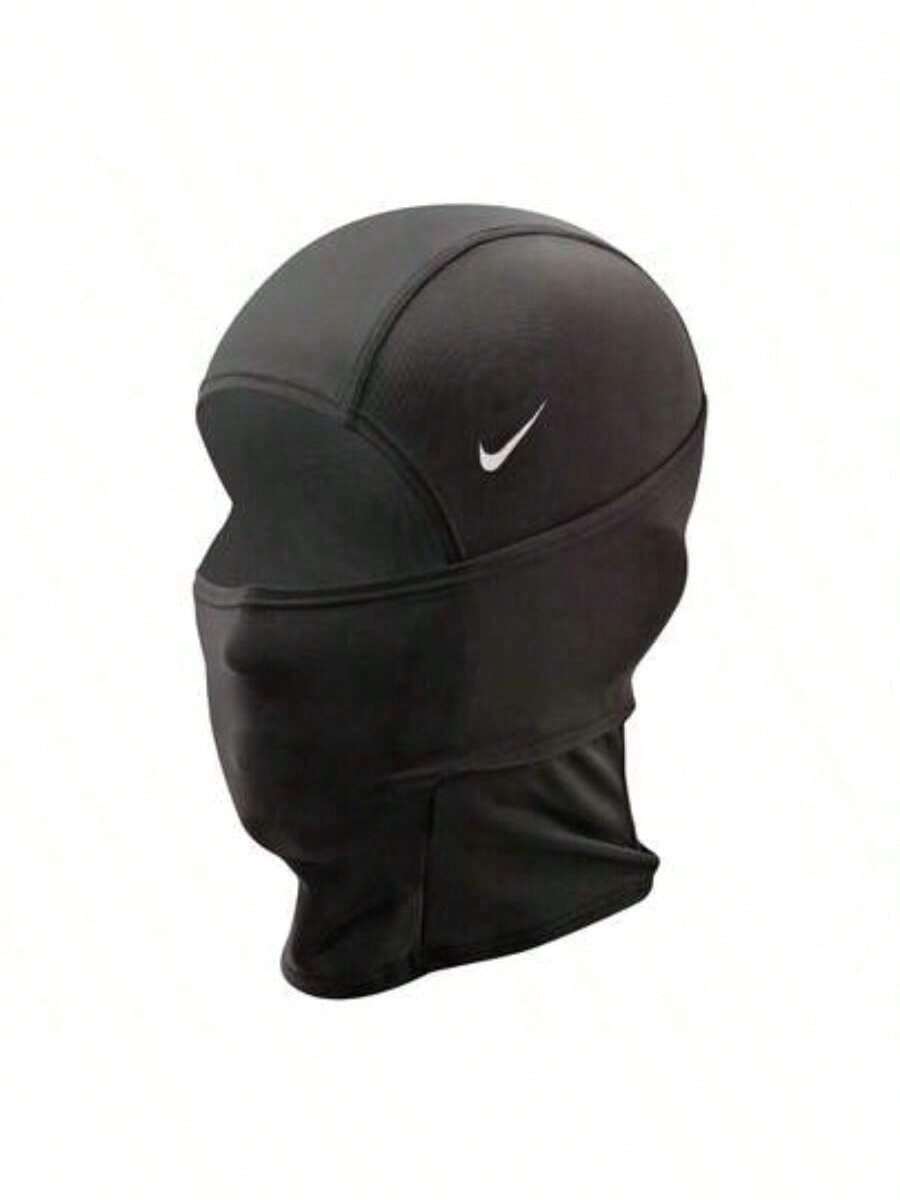 Nike Pro Hyperwarm Hood Motorcycle, Bicycle, Skiing, Sun Protection Face Mask, Windproof, Sandproof, Neck Protector - Pure Black - View 1