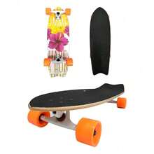 Patineta Longboard Tabla De Madera Juvenil Graffiti 80cm - Albaricoque - Ver 3