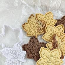 Autumn Pastry Pressed Mold Maple Leaf Shape Cookie Cutter Botany Biscuit Stamp 3D Baking Tool Accessories DIY Cake Kitchenware Back To School - View 1