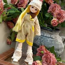 1个30厘米娃娃，6关节BJD娃娃，娃娃服装套装（含娃娃），休闲连衣裙，可更换配件 - 生日礼物、复活节礼物、万圣节礼物、圣诞节礼物，完美礼物 - 彩色 - 查看 29