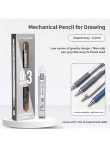 1pc Soft Grip Automatic Mechanical Pencil, 0.3mm/0.5mm/0.7mm/0.9mm Options, For Drawing, Sketching, Art Students, Retractable Lead, Back To School Supplies - Multicolor - View 16