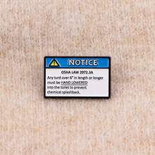 “我没想太多”珐琅徽章警示语录胸针松树翻领别针徽章背包服装配饰珠宝礼品 - 黑色 - 查看 8