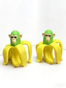 1个3D打印香蕉猴腹肌可动人偶 - 香蕉猴擺件1pcs - 查看 1