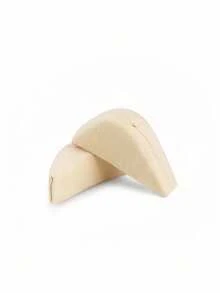 1 par de insertos de espuma beige para la punta del zapato, insertos de esponja protectores de los dedos, reductor de talla de zapato - Beis - Ver 10