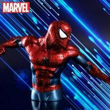 Marvel 1个漫威官方授权蜘蛛侠PVC半身像存钱罐，逼真造型，PVC半身像造型储蓄罐，超级英雄周边收藏品，可放置于办公室、卧室或桌面摆放，精美现金盒，万圣节收藏摆件 - 彩色 - 查看 7