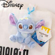 Disney Móc khóa hình Stitch nhồi bông chính hãng , mặt dây chuyền hình thiên thần màu tím, đồ trang trí ba lô cho trẻ em, quà tặng sinh nhật, lễ hội cho trẻ em. - Nhiều màu - Xem 6