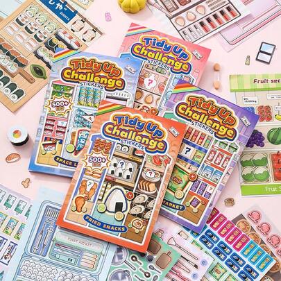 18 Sheets/Book Sticker Book, Storage And Stress-Relieving Sticker Notebook, Scrapbook Supplies, Notebook Accessories, For Decorating Photo Frames, Computers, Phone Cases, Water Cups, Junk Magazines, Pencil Cases, Suitcases, Desktop Decorative Stickers,Personalized Stickers,School Supplies,Christmas Gifts,Gifts For Women,Brain Rot,Scrap Book Supplies,Cute Stationery Stickers,Scrapbook Supplies