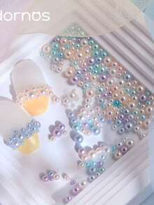 12 ô/hộp Phụ kiện móng tay bong bóng lấp lánh mùa xuân hè, hạt nhựa nhiều màu sắc, phụ kiện trang trí móng tay, hạt bong bóng, phụ kiện nghệ thuật làm móng - Nhiều màu - Xem 7