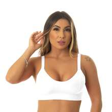 Reinforced Bra, Double Comfort With Reinforced Elastic And Elegance!! 127 - 白色 - 查看 10