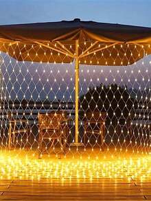 1条3米*2米太阳能花园网灯 - 可连接设计，可扩展装饰，防水，适合户外使用，是花园灌木/圣诞树/庭院的理想之选，也是节日婚礼派对和家居装饰的完美选择。 - String of lights - 查看 9