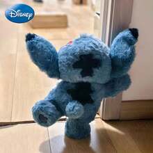 Disney Búp bê nhồi bông Stitch chính hãng, thú nhồi bông Stitch, gối ngủ, quà sinh nhật, quà tặng tiệc tùng, đồ trang trí nhà cửa, thích hợp cho tương tác cha mẹ - con cái, quà lưu niệm sưu tầm. - Màu xanh hải quân - Xem 13