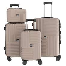 YSTYLE Set Of 4 Hardside Suitcases (12, 20, 24, 28inch), With Scratch- And Impact-Resistant ABS Shell And Spacious Design: The Ideal Travel Companion. - Champagne - View 1