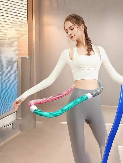 Soft Yoga Circle With Spring, Can Tighten Abdomen Without Hurting Waist. Women Can Shape Slim Abdomen Through Exercise. This Is A Fitness Weight Loss Equipment Made Of Plastic Tubing. Abdominal Muscle Training Circle, Designed With Waist Spring, Suitable For Adult Pilates Fitness Circle, Can Be Used For Home Fitness And Travel, Unlimited Circle For Adults, Adult Fat Burning Fitness Circle, Adjustable Silent Fitness Circle For Fat Burning