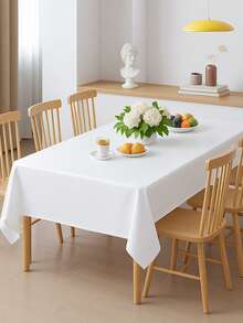 4pcs White Plastic Table Cloth, 137x183cm White Disposable Rectangle Table Covers, Birthday Party, Wedding, Picnic, Home Kitchen Dining Party Table Decorations, 4 Packs 54" * 108" Rectangle Disposable Tablecloths For 6FT Tables, Waterproof Table Cover For Party, Holiday & Gathering Use, Suitable For Birthdays, Showers, Weddings, Themed Party Decorations, Back To School,Leakproof & Sturdy - White - View 6