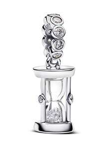 1pc Fashionable Exquisite Silver Bead Pendant, Versatile DIY Bracelet Necklace Gift - Silver - View 1