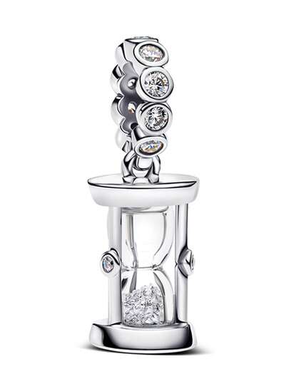 1pc Fashionable Exquisite Silver Bead Pendant, Versatile DIY Bracelet Necklace Gift