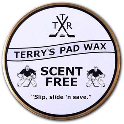 Terry's Pad Wax - Scent Free (Slick Goalie Pad Wax) For Hockey Goaltenders, Increased Slide, Water Resistant