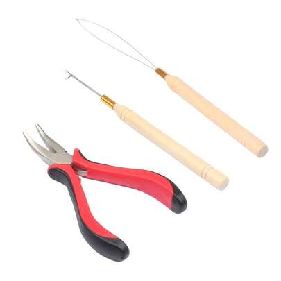Hair Extension Tool Kit, Pliers, Hair Pulling Hook, Micro Ring Hair, Feather Hair, I Stick Hair Extensions