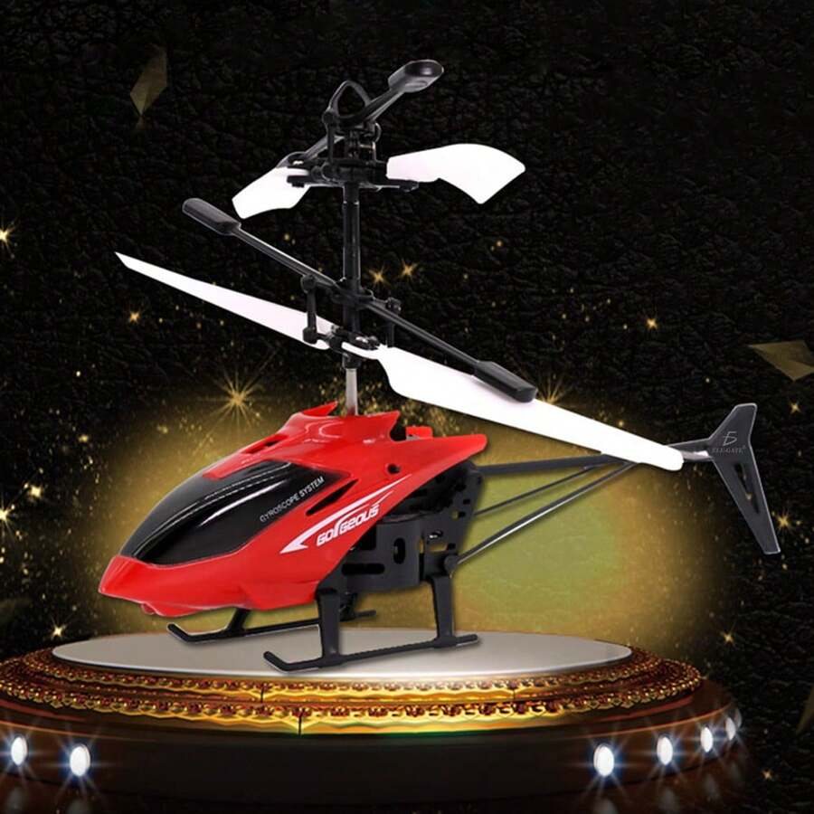 Juguete Dron Helicóptero Control Sensor Recargable - Rojo - Ver 1