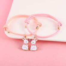 2Pcs/Set Rabbit Heart-Shaped Stitching Luminous Rope Best Friend Bracelet For Women Fashion Friendship Gifts - Rabbit Bracelet - View 8