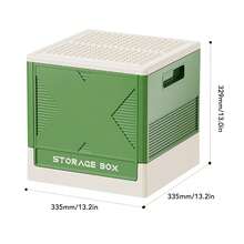 Toys Storage Box With Building Baseplate 37L Stackable Foldable Building Blocks Organizer Storage Container For Home Green - Army Green - View 2