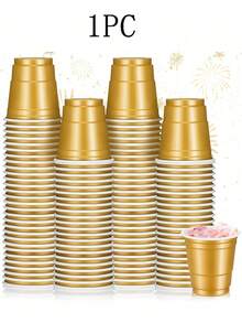 1-100个迷你派对杯，2盎司粉色可重复使用迷你小酒杯，派对游戏弹药杯，适用于零食、果汁和各种派对 - 彩色 - 查看 13