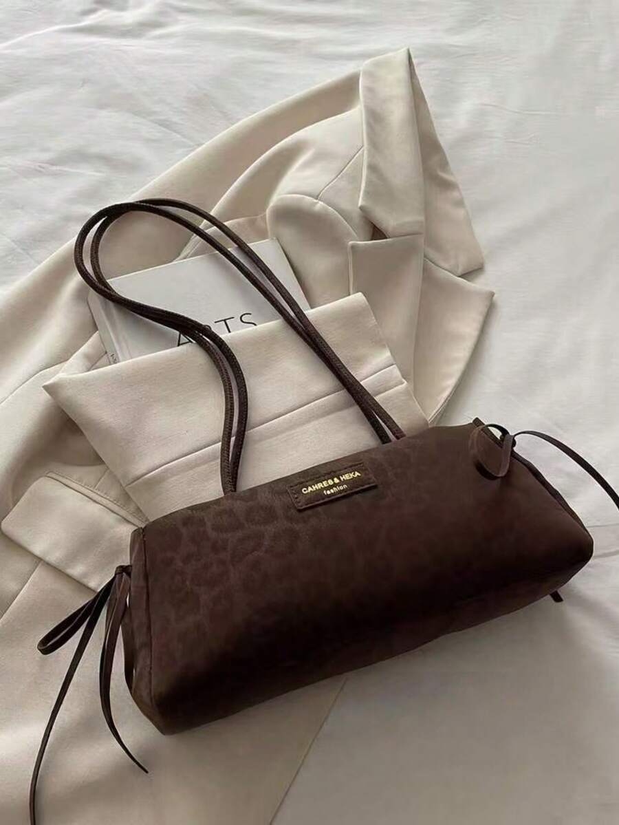 新款时尚豹纹手提包，适合派对、郊游、度假、购物和日常使用，可存放硬币、手机，也适合办公室女士、大学生和职业女性作为工作包，优雅女士包。 - 咖啡棕 - 查看 1