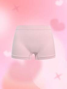 6pcs Random Color Teen Girls Minimalist Solid Color Sports Shorts, Seamless Soft Skin-Friendly Breathable Basic Boxer Briefs, Suitable For All Seasons Daily Wear - Multicolor - View 4