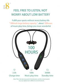Auriculares inalámbricos tipo collar D8 | Sonido estéreo superior con armadura equilibrada, micrófono incorporado | Larga duración de la batería y tiempo de reproducción extendido Auriculares Bluetooth | Auriculares inalámbricos con micrófono para llamadas y música | Conexión Bluetooth 5.3 estable, compatible con iPhone y Android | Ideal para trabajo, deportes, gimnasio, correr y viajes diarios | Regalo tecnológico de San Valentín para ella - Multicolor - Ver 11