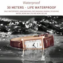 WLISTHN 女士石英表 时尚休闲方形表 防水气质女士手表 - 款式1 - 查看 2