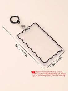 1 pieza Soporte de tarjeta acrílico transparente y creativo (Funda de tarjeta + Llavero), resistente al agua, adecuado para tarjetas de estudiante, tarjetas de identificación de empleados/tarjetas de juego, fundas protectoras para tarjetas de fotos, tarjetas de comida, tarjetas de autobús creativas y artículos de primera necesidad. Actualmente en promoción de vuelta al colegio. - Porta tarjetas de acrílico - Ver 7