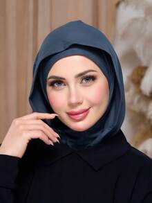 1 pièce Cagoule, Foulard turban tout-en-un, Tour de cou tricoté élastique, Tissu léger et extensible, Convient pour la prière, les voyages, le travail, le port quotidien, la plage, les vacances, les accessoires - Cagoule - Voir 12