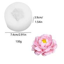 Tiger Head Jasmine Flower Shaped Candle Silicone Mold DIY - White - View 3
