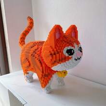 10,770pcs Large Orange Cat Pet Toy Party Decor DIY 3D Puzzle Handmade Cartoon Combination Creative Complex Element Adult Birthday Holiday Gift - Multicolor - View 10