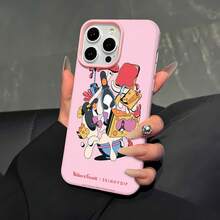 Estuche para teléfono con comida de fiesta de pingüinos compatible con  17,  16 Pro Max,  15 Pro Max,  13 y  12. Diseño divertido y colorido perfecto para los amantes de la comida, a prueba de golpes, impermeable, gran regalo para familiares, amigos y ocasiones especiales. - Rosa - Ver 4